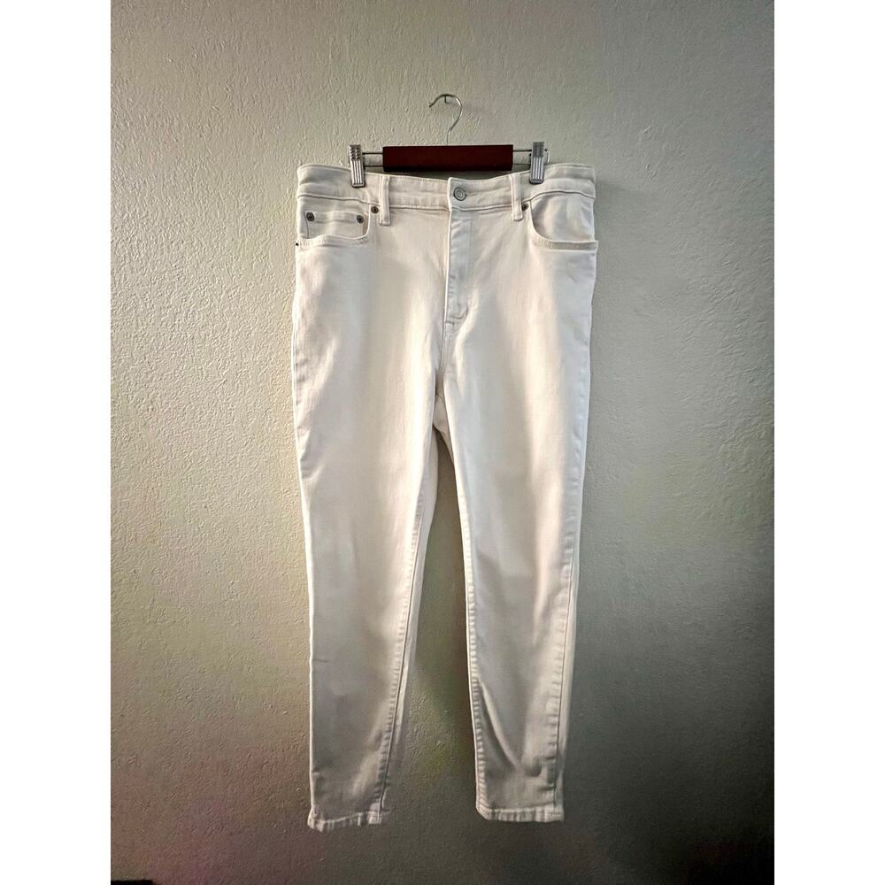 Lauren Ralph Lauren White/Ivory Denim Jeans Straight Slim Classic Size 12